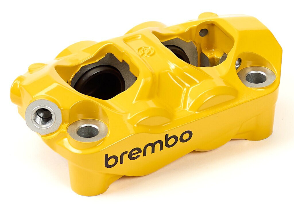 Brembo ブレンボ Hypure Painted キャリパー ブレーキ カラー：Yellow with Black Logo-Left