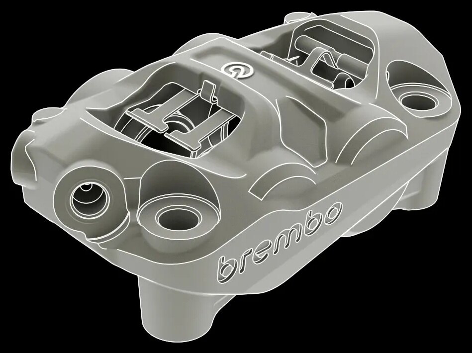 Brembo ブレンボ Hypure Painted キャリパー ブレーキ カラー：Red with Black Log...