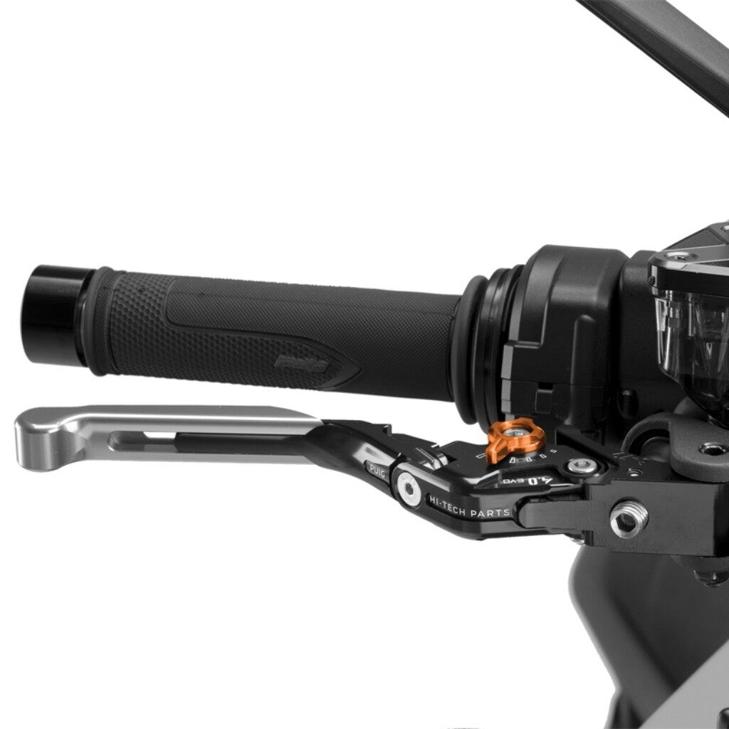 Puig プーチ BRAKE LEVER 4.0.EXTENDABLE ブレーキレバー ハンドル周辺パーツ ハンドル カラー：シルバー／オレンジ