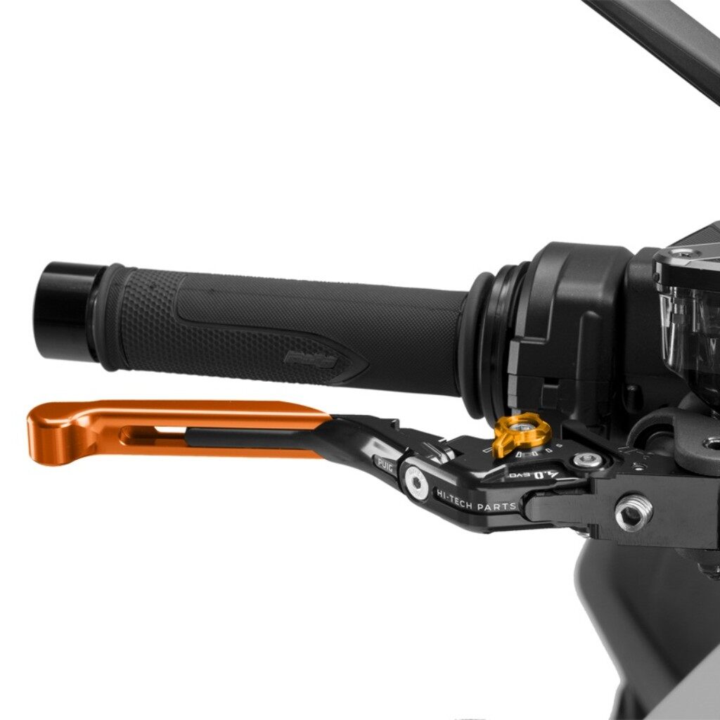 Puig プーチ BRAKE LEVER 4.0.EXTENDABLE ブレーキレバー ハンドル周辺パーツ ハンドル カラー：オレンジ／ゴールド