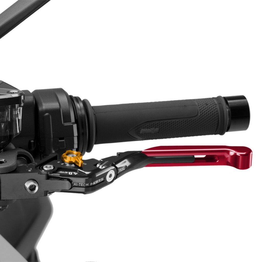 Puig プーチ CLUTCH LEVER 4.0.EXTENDABLE クラッチレバー ハンドル周辺パーツ ハンドル カラー：レッド／ゴールド