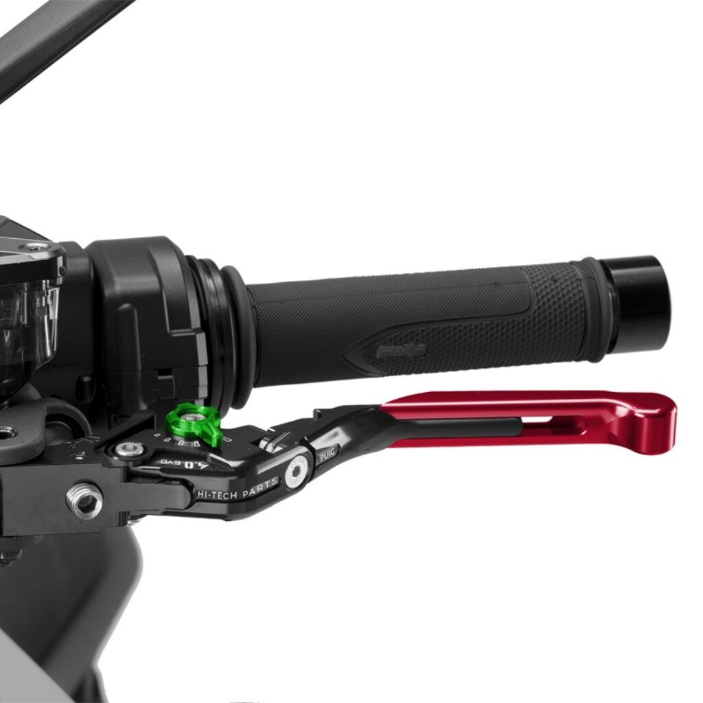 Puig プーチ CLUTCH LEVER 4.0.EXTENDABLE クラッチレバー ハンドル周辺パーツ ハンドル カラー：レッド／グリーン