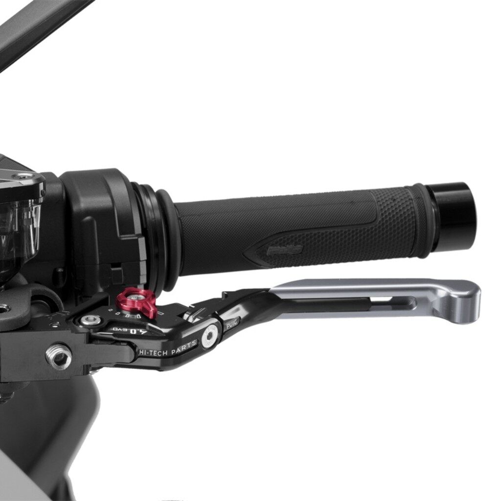 Puig プーチ CLUTCH LEVER 4.0.EXTENDABLE クラッチレバー ハンドル周辺パーツ ハンドル カラー：チタニウム／レッド