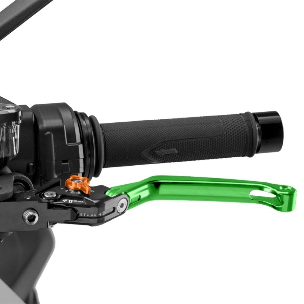 Clutch Levers - Puig プーチ CLUTCH LEVER 4.0.FOLDABLE クラッチレバー ハンドル周辺パーツ ハンドル カラー：グリーン／オレンジ