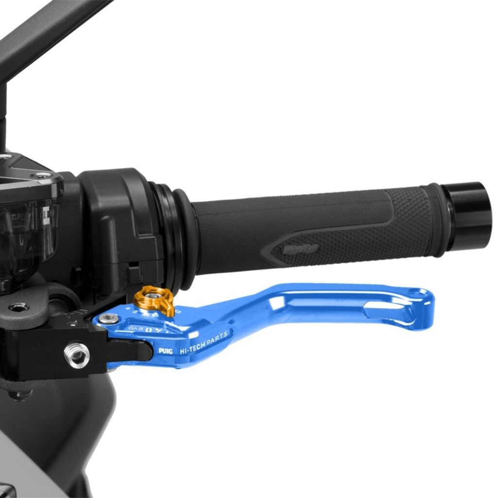 Puig プーチ CLUTCH LEVER 4.0.SHORT クラッチレバー ハンドル周辺パーツ ハンドル カラー：ブルー／ゴールド