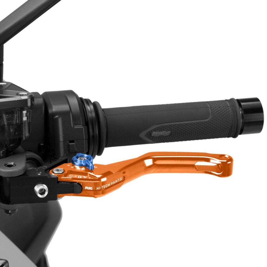 Puig プーチ CLUTCH LEVER 4.0.SHORT クラッチレバー ハンドル周辺パーツ ハンドル カラー：オレンジ／ブルー