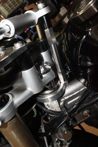 PIRANHA ピラニア CNC Steering Damper Bracket (Top Triple Clamp Mount) for KSR...