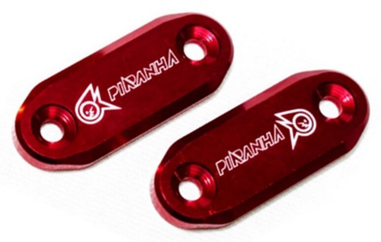 PIRANHA ピラニア CNC Mirror Hole Cover Plate for NINJA-250/NINJA-300/NINJA-400/NINJA-650/ZX-25R/ZX-6R NINJA 250 300 400 650 ZX 25R 6R KAWASAKI カワサキ ミラーホールカバー ハンドル