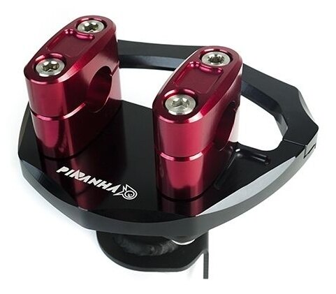 Top Bridges - PIRANHA ピラニア CNC Custom Top Triple Clamp + Handlebar Riser Mounts for DREAM-110i 2012-2017/SUPER CUB 2018-2022 DREAM 110i SUPER HONDA ホンダ トップブリッジ ハンドル周辺パーツ ハンドル
