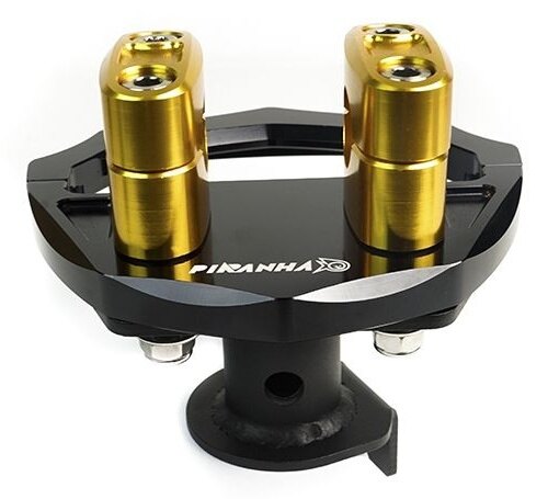 PIRANHA ピラニア CNC Custom Top Triple Clamp + Handlebar Riser Mounts for DRE...