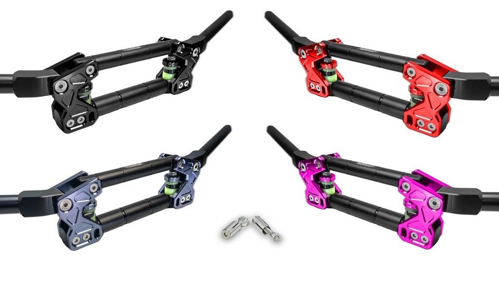 ■詳細説明Features- Shock absorber for fat handlebars. Can be installed onallmotorcycle models.- Helps with easy riding reduces wind resistance. Adjustsridingposition. Absorbs shock with polyurethane upper and lowercovers.Tested to industry standards.- Enhances the look and appeal of your motorcycle.- High-quality durable CNC-machined aluminum withanodizedfinish.- Double-locking stainless steel nuts.- Easy installation directly onto your motorcycle.■注意点※取扱説明書が付属する場合は外国語となります。※輸入商材の為、納期が遅れる場合がございます。あらかじめご了承ください。※画像には他のカラーが含まれる場合があります。※メーカー都合により商品の仕様変更がある場合がございます。ご了承ください。※The actual product logo or logo placement may vary or be subjecttominor changes.　※画像はイメージです。