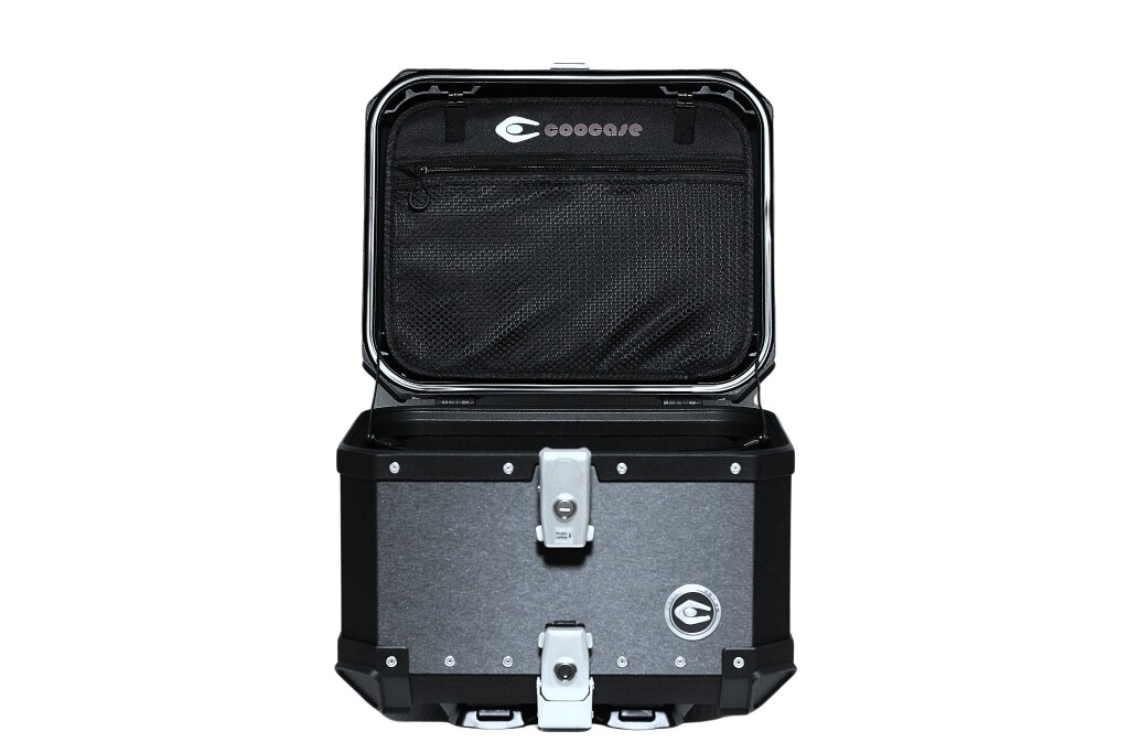 COOCASE クーケース アルミ トップケース Q1(45L)ヘアラインブラック トップケース...
