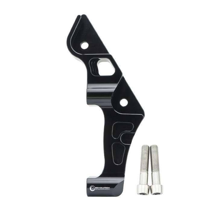 REVOLUTION レボリューション Front Brake Caliper Bracket Racing Disc 300mm X-MAX 300 Black XMAX YAMAHA ヤマハ キャリパーサポート・ブラケット ブレーキ TYPE：For Nissin 4P