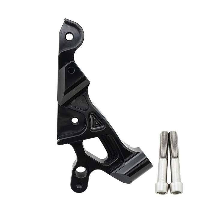 REVOLUTION レボリューション Front Brake Caliper Bracket Racing Disc 300mm FORZA-300 FORZA-350 NEW Black FORZA300 FORZA350 HONDA ホンダ キャリパーサポート・ブラケット ブレーキ TYPE：For Brembo 4P M4 (100 mm)
