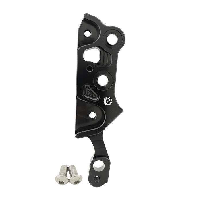 REVOLUTION レボリューション Front Brake Caliper Bracket Racing Disc 300mm FORZA-300 FORZA-350 NEW Black FORZA300 FORZA350 HONDA ホンダ キャリパーサポート・ブラケット ブレーキ TYPE：For left Side Brembo 4P (50 Mm)