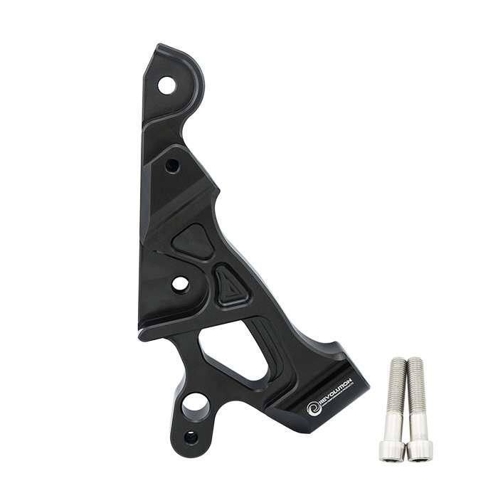REVOLUTION レボリューション Front Brake Caliper Bracket Racing Disc 300mm FORZA-300 FORZA-350 NEW Black FORZA300 FORZA350 HONDA ホンダ キャリパーサポート・ブラケット ブレーキ TYPE：For Nissin 4P