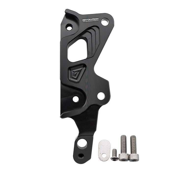 Caliper Supports - REVOLUTION レボリューション Front Brake Caliper Bracket Racing Disc 300mm FORZA-300 FORZA-350 NEW Black FORZA300 FORZA350 HONDA ホンダ キャリパーサポート・ブラケット ブレーキ TYPE：For Stock caliper