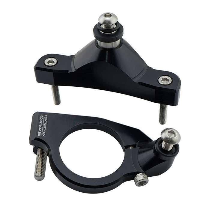 REVOLUTION レボリューション Steering Damper Mounting ZX6R Black ステアリングダンパーブラケット ハンドル周辺パーツ ハンドル