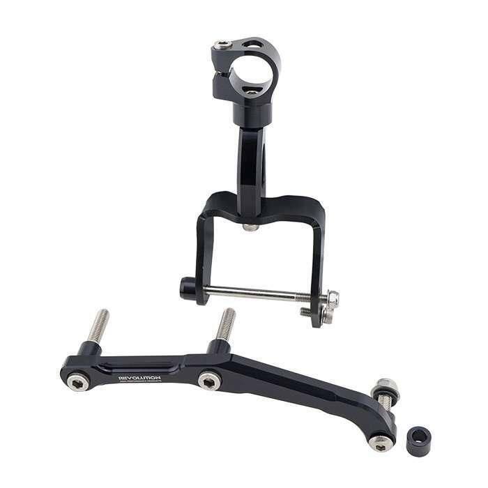 REVOLUTION レボリューション Steering Damper Mounting MONKEY-125 Black MONKEY125 HONDA ホンダ ステアリングダンパーブラケット ハンドル周辺パーツ ハンドル