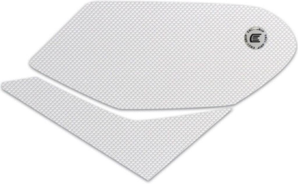 ■注意■この商品は下記となります。必ずご確認ください。タイプ：PRO (サーキット)／カラー：クリア■他の商品はこちらですタイプ：EVO (スタンダード)／カラー：クリアはこちらタイプ：EVO (スタンダード)／カラー：ブラックはこちらタイプ：PRO (サーキット)／カラー：ブラックはこちらタイプ：SIL (ストリート)／カラー：ブラックはこちら※リンク先に商品がない場合、すでに完売している商品となります。予めご了承ください。■商品概要【サイズ】長さ31.6×幅19.2×厚さ0.19cm【重量】0.34kg■詳細説明イージーグリップは、バイクのコントロール性を向上させるためにモータースポーツのメッカの一つでもあるイギリスにて開発されたバイク専用のタンクパッドです。欧州のレースシーンではすでに主流のブランドとなっており、2017年度のIsle of Man TT(マン島TT)では優勝が6回、表彰台14回、トップ10フィニッシュは実に30回以上と実に輝かしい実績を支えています。こうしたレースシーンでの華々しい記録が創業時から採用チームが増加の一途を辿る理由となっています。タンクパッドの適切な装着によりコーナリングやブレーキング中のライダーのポジションに安定した状態で維持する支えになる一方、ニーグリップや姿勢維持のために無駄な力が入らないため長時間の走行シーンでも疲労軽減効果が期待できます。シリーズごとに高品質なポリウレタンやシリコン素材を採用。製品表面の独自の突起のデザインを組み合わせることで高いグリップ力と耐久性を両立する一方、着用するライディングウェアへのダメージを軽減し、快適性を向上させることができます。カラーはクリアとブラックの2色がラインナップ(シリコンタイプはブラックのみ)されているため、車両カラーに合わせてお選びいただけます。◆EVOシリーズ・・・標準グレードイージーグリップEVOシリーズは2011年に登場し、高いグリップ力とライダーの快適性を両立させた半球状のトラクションドームを備えたタンクパッドです。BSB(ブリティッシュスーパーバイク選手権)に出場しているトップチームからのフィードバックを受け、BSBでも採用中のチームが増えるなど進化を続けています。◆PROシリーズ・・・サーキット向けイージーグリップPROシリーズは特徴的な円状のエンボス加工が施され、EVOシリーズに比較して突起が小さく滑らかで、ダイナミックな表面構造を持っています。ライディング時にはライダーの自在な動きを可能にする一方で、ハードブレーキングといった状況でも車体との高い一体感とグリップ力を得られるよう設計されています。◆SILICONEシリーズ・・・ストリート向けイージーグリップSILICONEシリーズはエルゴノミクスに基づいて開発された、シリーズ中最も走行時の快適性を追求した製品です。特注のシリコン素材によるクッション性と表面構造によりライダーの疲労を低減しストリート走行やツーリングと言ったシーンで活躍します。各キットにはプロテクションフィルムが左右両側分入っており、モデルに合わせて最低2枚ずつ入っています。センター及び汎用フィルムは1キットにつき1枚となります。【Eazi-Gripについて】Eazi-Gripレーシングプロダクツは、モーターサイクルのパフォーマンスとプロテクション製品の設計、製造、販売を世界的に行っています。その製品たちは、ブリティッシュスーパーバイク、ワールドスーパーバイク、オーストラリアンスーパーバイク、モトアメリカ、モト2、モト3のプロレースチームに採用され支持されています。Eazi-Gripはタンクグリップだけでなく、シリコンホースキット、ペイントプロテクションキット、ダッシュボードスクリーンプロテクターもまた、世界中の一流レースチームによって開発され、支持されています。■注意点※貼り付け時は付属されている脱脂用のアルコール綿で貼付け位置の清掃・脱脂を行ない、気泡の入らないように注意しながら貼り付けを行って下さい。※出荷時の剥離紙がピンク色となっておりますので色がついているように見えますが、商品はブラックとクリアの設定となっています。※粘着面の剥離紙を取る際に粘着面ごと剥離させないよう、カッターナイフの刃を当てて剥離紙のみを浮かせてからゆっくりと剥がして下さい。※取扱説明書が付属する場合は外国語となります。※輸入商材の為、納期が遅れる場合がございます。あらかじめご了承ください。※メーカー都合により商品の仕様変更がある場合がございます。ご了承ください。　※画像はイメージです。■適合車種SRK 800 RR&ensp;SRK 800 RR 年式: 25-26