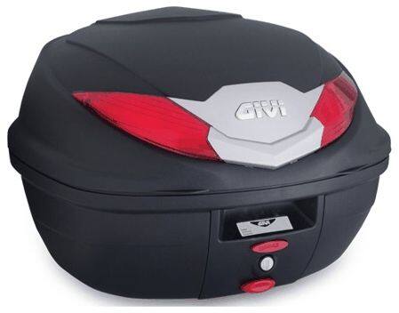 ■商品概要Capacity：36 LiterWidth：440mm Height：340mm Depth：495mmLens Color：RedWithout LampUniversal mounting plate includedMaximum Load：3kgMade using GIVI’s proprietary anti-UV polymer technology.Fits one full face helmet.■詳細説明Monolock Topcase Black with Red ReflectorThe GIVI B360N top case is a mid-sized top case which is perfectforthe daily rushBuilt to be strong、 reliable and lasting、 the case provides thebestlong-term value The large capacity allows you to store allyour workgear in a safe and weather resistant shellThe GIVI B360N top case is designed and built to GIVI’sexactingstandards of tough and long-lasting motorcycle luggageWe received feedback from the market that the case canaccommodateone full-face helmet in addition to a GIVI rain suitplus otheritems It can also fit a full rucksackMotorcyclists also took a liking to its rounded shape as it fitstheprofile of current sporty-looking motorcycles such as theYamahaY15ZR、 Honda RS150R、 Kawasaki Ninja 250R and so onThe large reflectors provide high level of visibility andsafetyAs with all GIVI hard cases、 spare parts are availableMonolock SYSTEM ： A patented system、 designed for top casewithsmaller capasity and usually used on scooter and smallmotorcycleEven with limitations of maximum load、 this systemguarantees easeof use together with a high reliability anddurability withcomponents boasting lighter and far smallerdimensionalrestrictions Because of its natural compatibility withdifferentkind of motorcycles、 it is appreciated by the mostimportant brandsof motorcycles producers■注意点※取扱説明書が付属する場合は外国語となります。※輸入商材の為、納期が遅れる場合がございます。あらかじめご了承ください。※メーカー都合により商品の仕様変更がある場合がございます。ご了承ください。　※画像はイメージです。