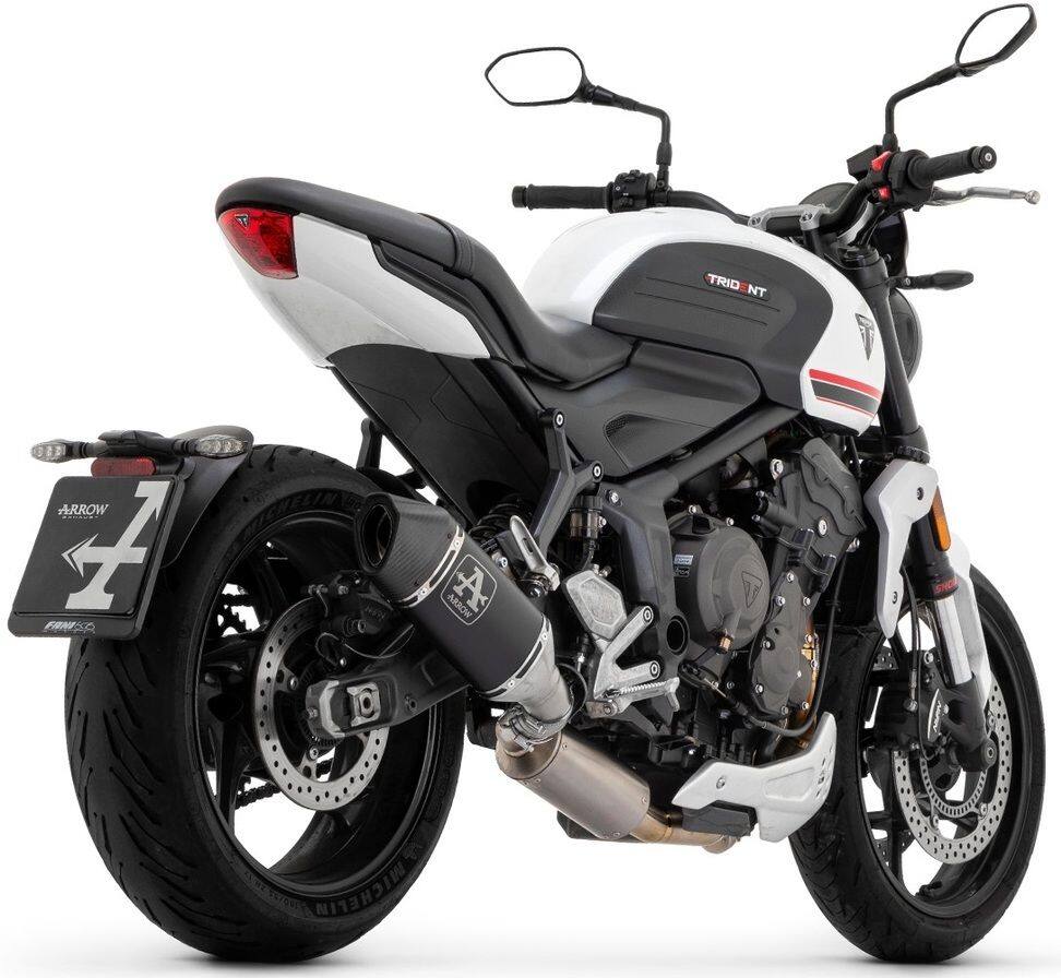 ARROW アロー Homologated full system with Veloce aluminium 'Dark' silencer TRIDENT 660 TRIUMPH トライアンフ フルエキゾーストマフラー マフラー