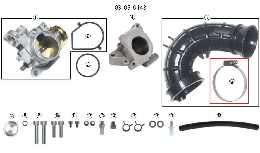 SP武川 SPタケガワ 【補修部品】ホースバンド/GROM/ビッグスロットルボディー 補修部品 グロム HONDA ホンダ その他インジェクション ECU関連オプション 補修部品 吸気関連 エンジン