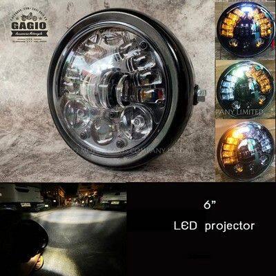 GAGIO MOTOR PARTS ガジオモーターパーツ Headlamp LED Projector size 6 inch butterfly pattern ヘッドライト 灯火類 電装系