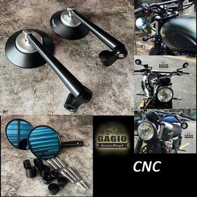 Other - GAGIO MOTOR PARTS ガジオモーターパーツ Round mirrors CNC and two-tone color ミラー ハンドル