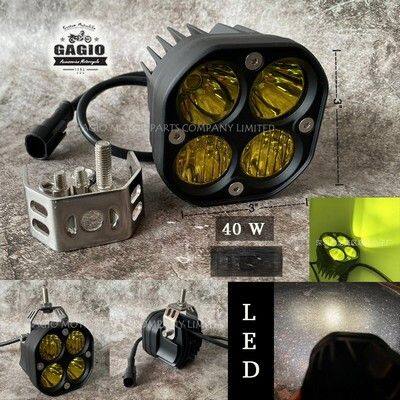 GAGIO MOTOR PARTS ガジオモーターパーツ 4-LED spotlight yellow lens 40w フォグ...