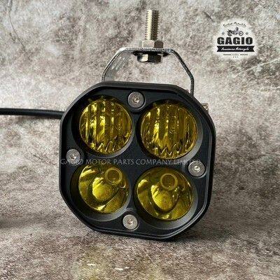 GAGIO MOTOR PARTS ガジオモーターパーツ 4-LED spotlight yellow lens 40w フォグ...