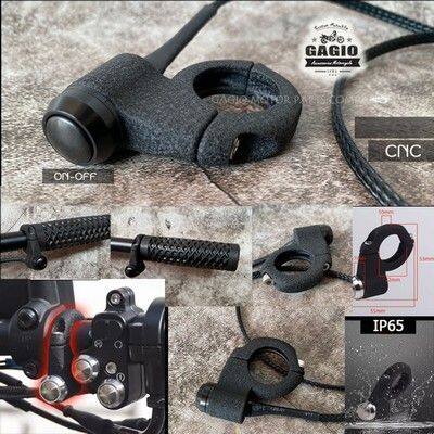 GAGIO MOTOR PARTS ガジオモーターパーツ CNC switch head with a clamp for 25 mm handlebars and bushing 22 その他スイッチ スイッチ・ハーネス関係 電装系(2.0)