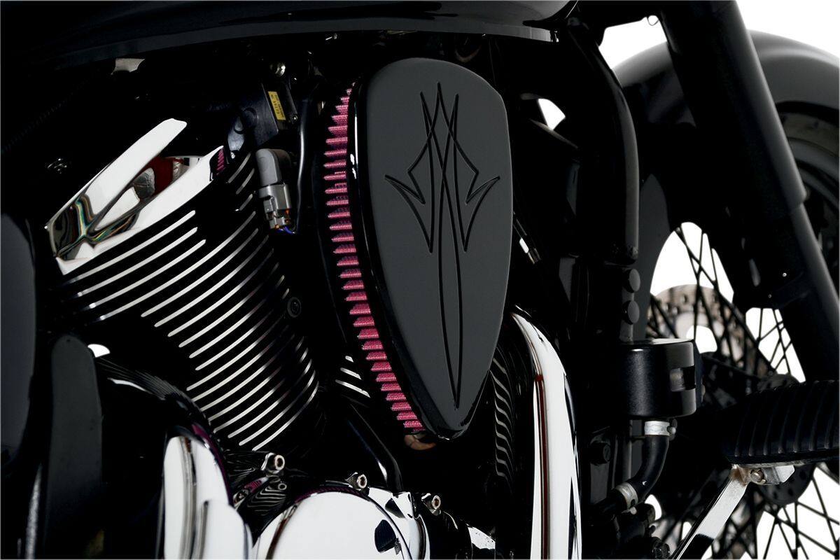 BARON バロン ビッグエアクリーナーキットピンストライプ FURY用 VT1300CR Stateline 2010 - 2016 VT1300CS Sabre VT1300CT Interstate VT1300CX Fury HONDA ホンダ エアクリーナー・エアクリーナーエレメント 吸気関連 エンジン