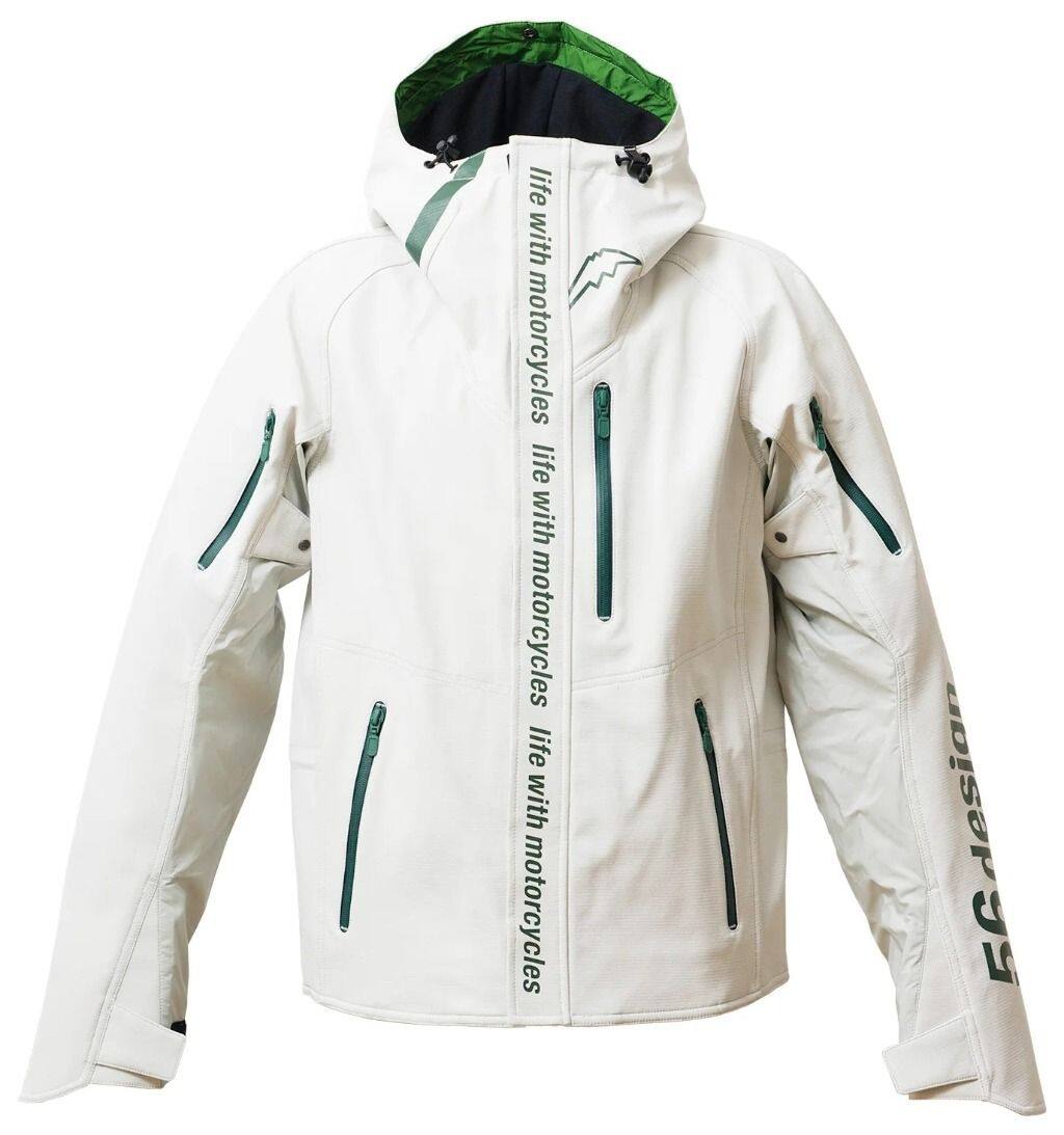 ■商品概要■レディースカラー：White／Forest Greenサイズ：WM■素材構成表地：ナイロン92％、ポリウレタン8％別布：ナイロン100％裏地：ポリエステル100％■詳細説明AXIS JACKET(アクシスジャケット)体の中心をまっすぐ走る前立てを'軸'に見立てて名付けた、スポーティーなフードスタイルの一着。走りの中でも、街の中でも、ブレない存在感を放つジャケットです。■デザイン・体の中心を上下に貫く前立てデザインが最大の特徴。まるで一本の軸のように全体を引き締めます。・スポーティーさと都会的な印象を両立したフードスタイル。・ホワイトベースに鮮やかな差し色を効かせたモデルと、ブラックベースのシックなモデルを展開。■素材・機能・撥水性に優れた簡易防水仕様。突然の小雨にも対応。・各所に止水ファスナーを採用し、水の侵入を軽減。・前腕と背中にベンチレーション機能を装備。季節をまたいで着用できる、通気性と快適性を両立。・年間を通して出番の多いバランス設計。■プロテクション性能・肩・肘・背中にベンチレーションソフトパッドを標準装備。・胸部は別売のクシタニ製胸部パッドを装着可能。・オプションで新型エアーCEプロテクターへ交換も可能。・安全性と軽快な着心地を両立。「56RACINGチーム」のレーシングサポートのパートナーシップから実現したコラボモデル。ウェア製作をKUSHITANI、デザインは56designとなっています。■注意点※画像には他の商品が含まれている場合があります。※メーカー都合により商品の仕様変更がある場合がございます。ご了承ください。