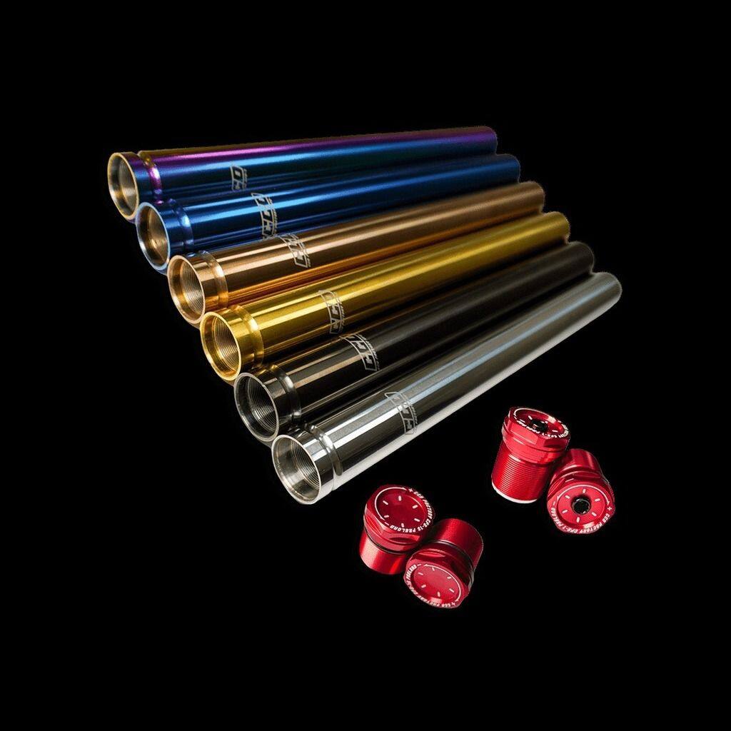 CCD Factory シーシーディーファクトリー CFS-1 Inner Tube Kit AUGUR BWS 125 CYGNUS GRYPHUS X FORCE YAMAHA ヤマハ インナーチューブ サスペンション 足回り Color：Rainbow / Spring：15% Sport Version / Add-on：Preload Adjustable Top Cap