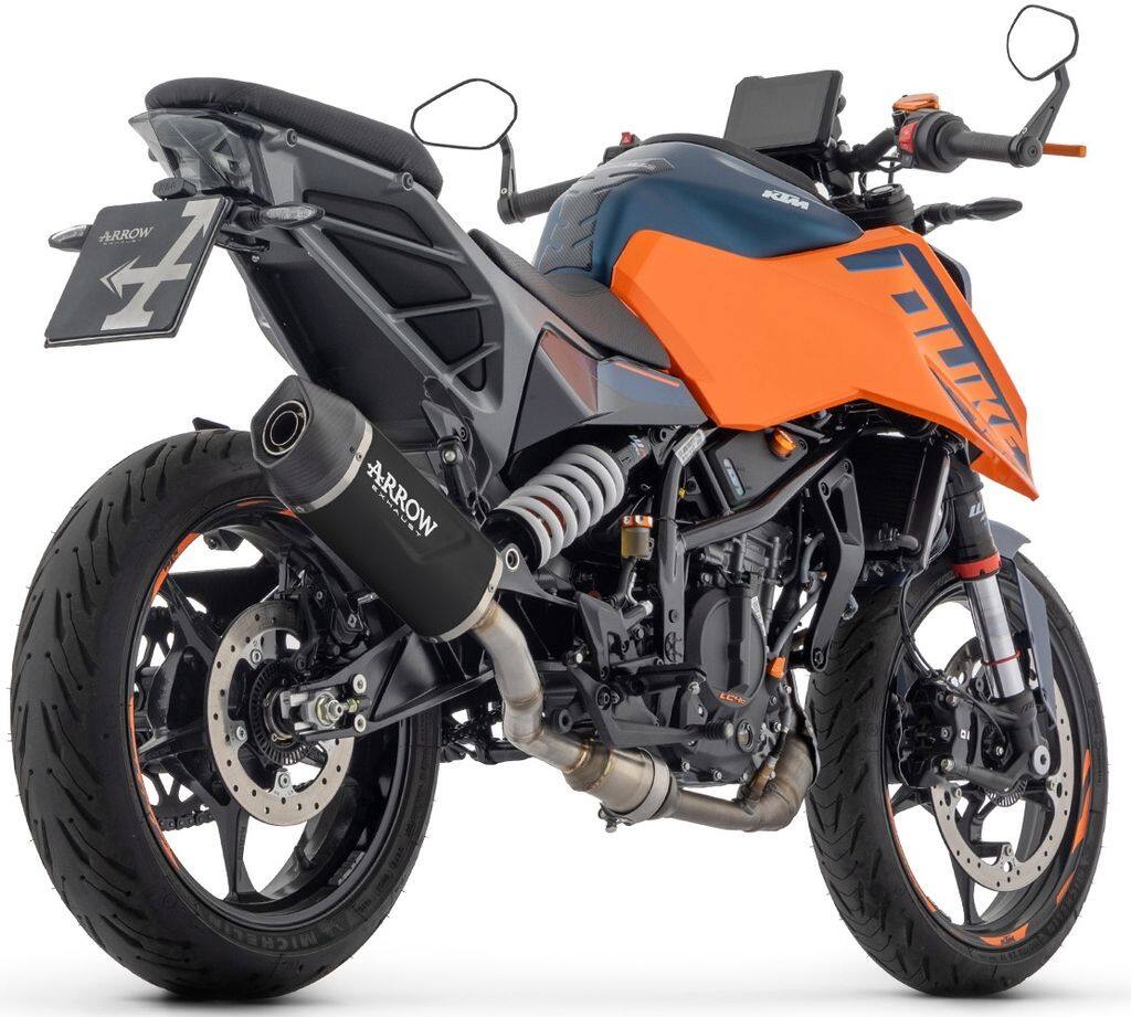 ARROW アロー Indy Race EVO silencer with carby end cap DUKE 125 390 KTM スリップオンマフラー マフラー Silencer material：aluminium Dark