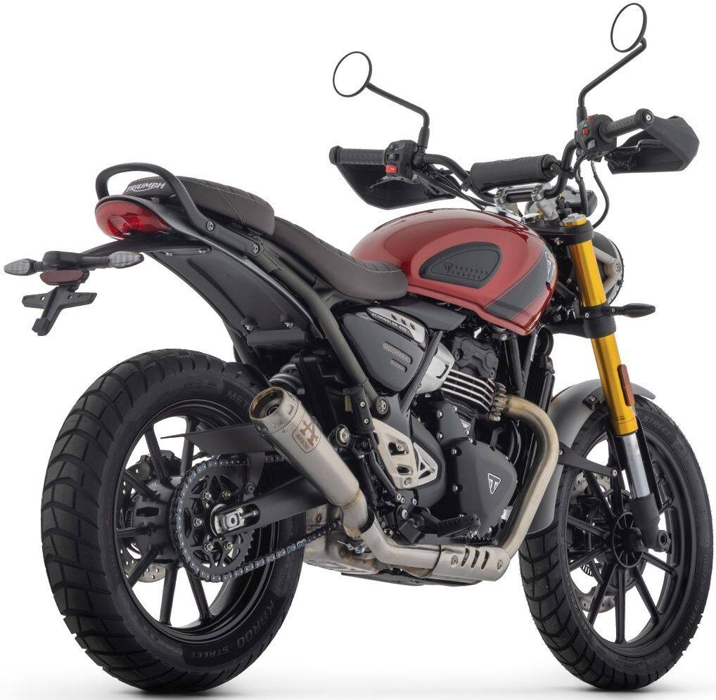 ARROW アロー Nichrom Pro-Race silencer SCRAMBLER 400 X SPEED TRIUMPH トライアンフ スリップオンマフラー マフラー Silencer material：stainless steel Dark