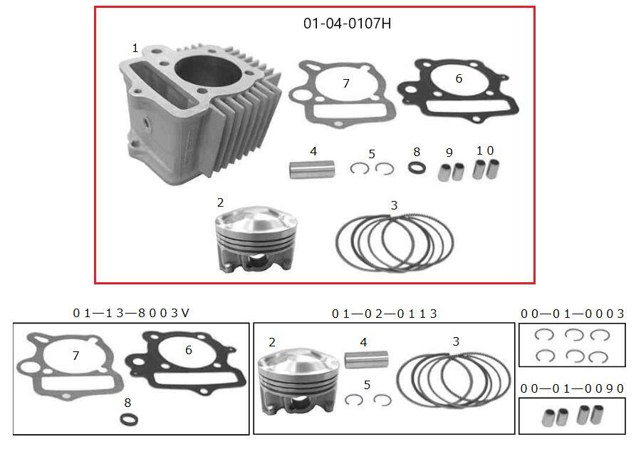SP武川 SPタケガワ シリンダーキット 113cc　(HAシリンダー)/CD90エンジン用 (17R-/R-Stage+D専用) ベンリィCD90 HONDA ホンダ ボアアップキット エンジンパーツ エンジン