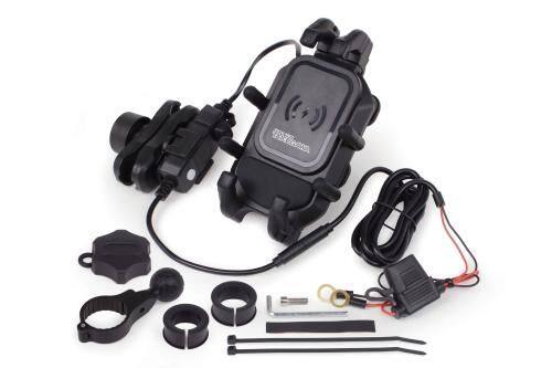 SP武川 SPタケガワ モバイルホルダー(Airクッション＋QIワイヤレス充電モデル)／汎用Φ22／25.4mm スマートフォンホルダー・スマートフォンマウント 電子機器類