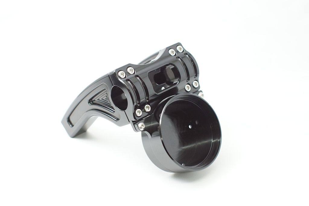 Custom Factory Noy’s カスタムファクトリーノイズ 6.5incプルバックライザー(ラウンドメーター)ブラック FXBR Softail Breakout 117 HARLEY-DAVIDSON ハーレーダビッドソン ハンドルポスト・ハンドルライザー ハンドル周辺パーツ ハンドル