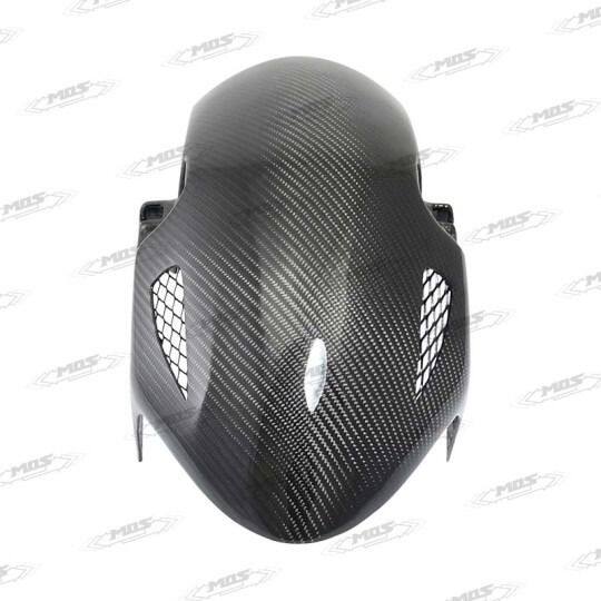 MOS モス Carbon Fiber Mesh-Style Front Fender (No Countersunk Holes) KRV180 KYMCO キムコ フロントフェンダー フェンダー関連 外装