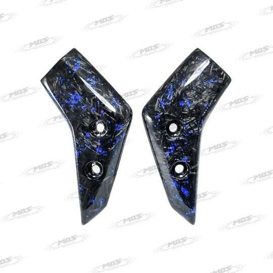 MOS モス Forged Blue Foil Carbon Fiber Front Fender Side Cover AK 550 KYMCO キムコ フロントフェンダー フェンダー関連 外装