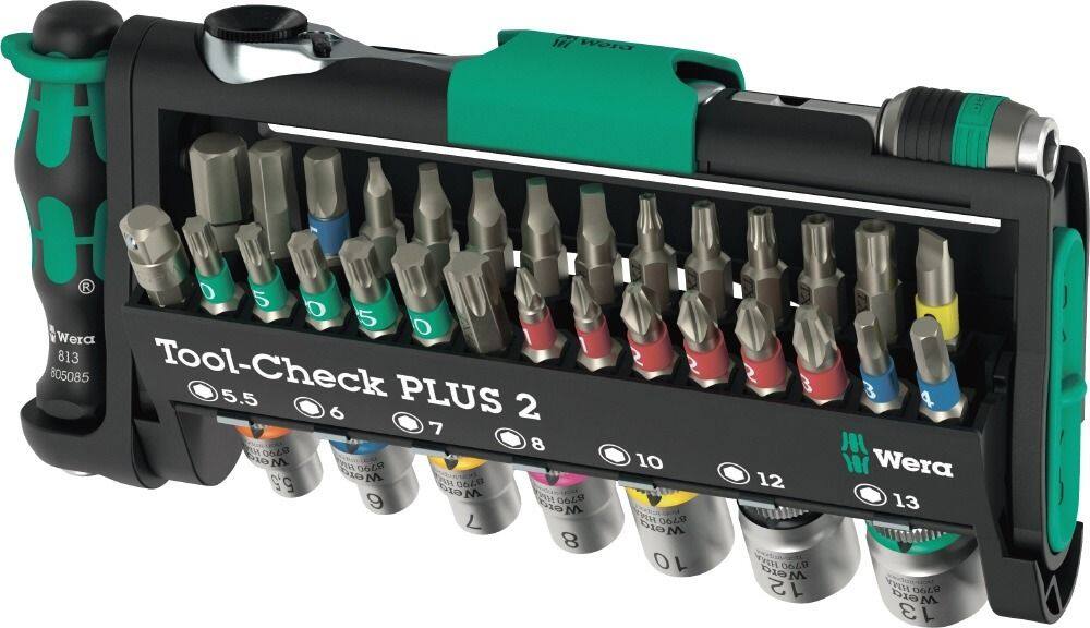 WERA ヴェラ 39点組 1/4' ラチェットソケットビットセット PLUS2 セット工具
