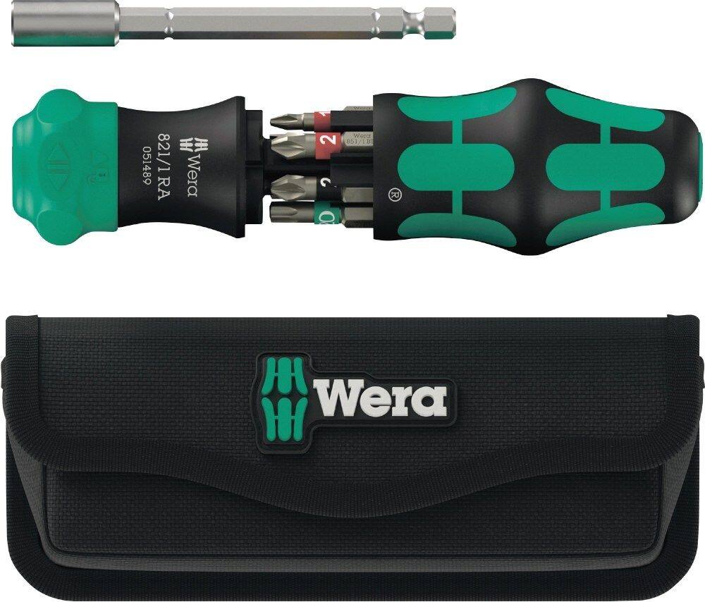 WERA ヴェラ ビット内蔵 差替式 ラチェットドライバー クラフトフォームコンパクト 28 RA ビット6本付 セット工具