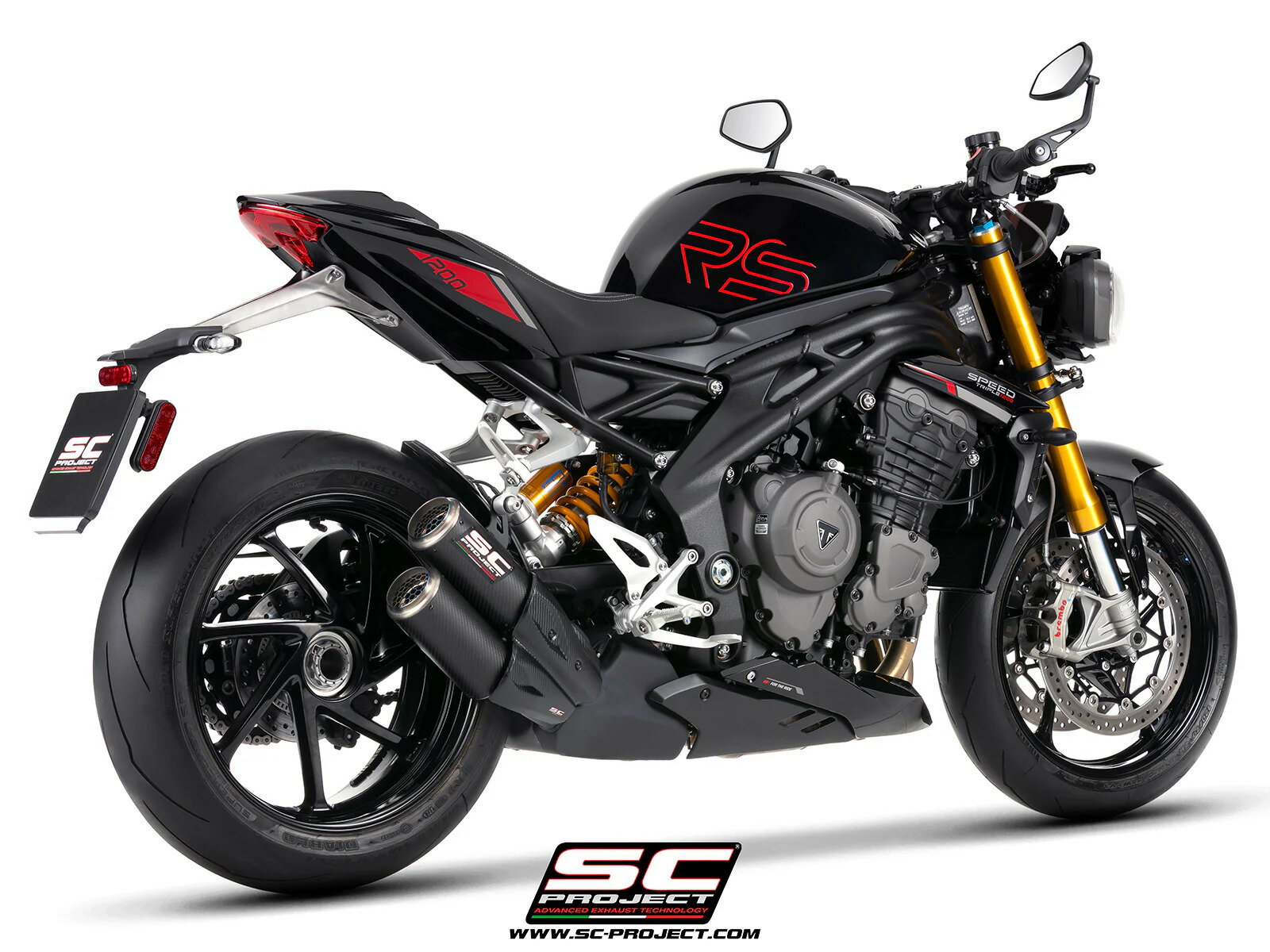 SC-PROJECT SCプロジェクト CR-T ツイン スリップオンサイレンサー【公道走行可】 SPEED TRIPLE 1200 RS TRIUMPH トライアンフ スリップオンマフラー マフラー