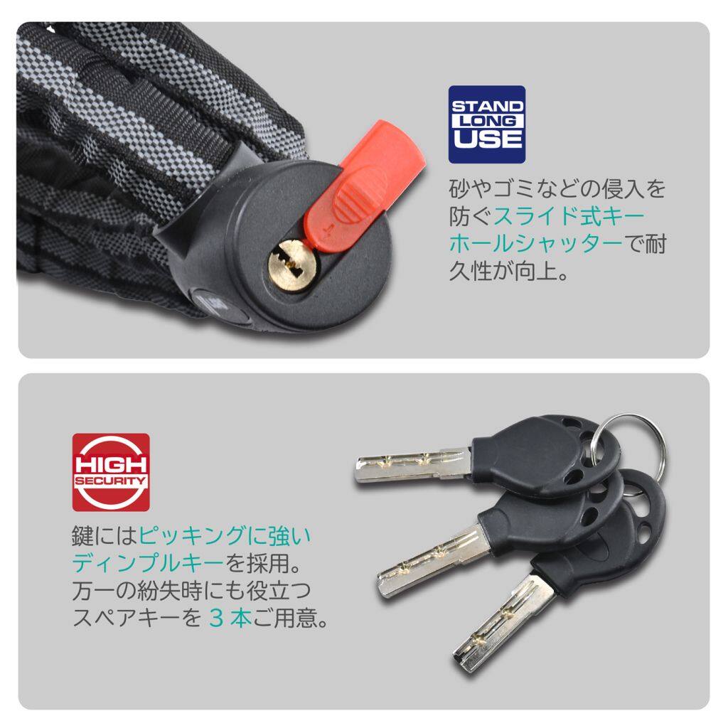 LEAD工業 リード工業 LW-022A メッシュカバー ワイヤーロック 保管・盗難防止用品 3