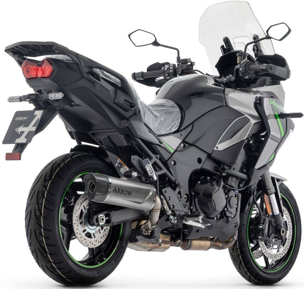乐天商城 - ARROW アロー Indy Race EVO サイレンサー カーボンエンドキャップ付き VERSYS 1000 1100 KAWASAKI カワサキ スリップオンマフラー マフラー Silencer material：titanium