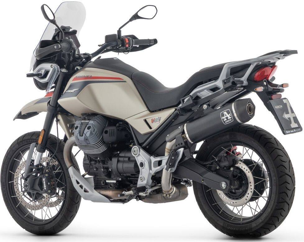 ARROW アロー Indy Race aluminium 'Dark' silencer with carby end cap V85 TT MOTOGUZZI モトグッチ スリップオンマフラー マフラー