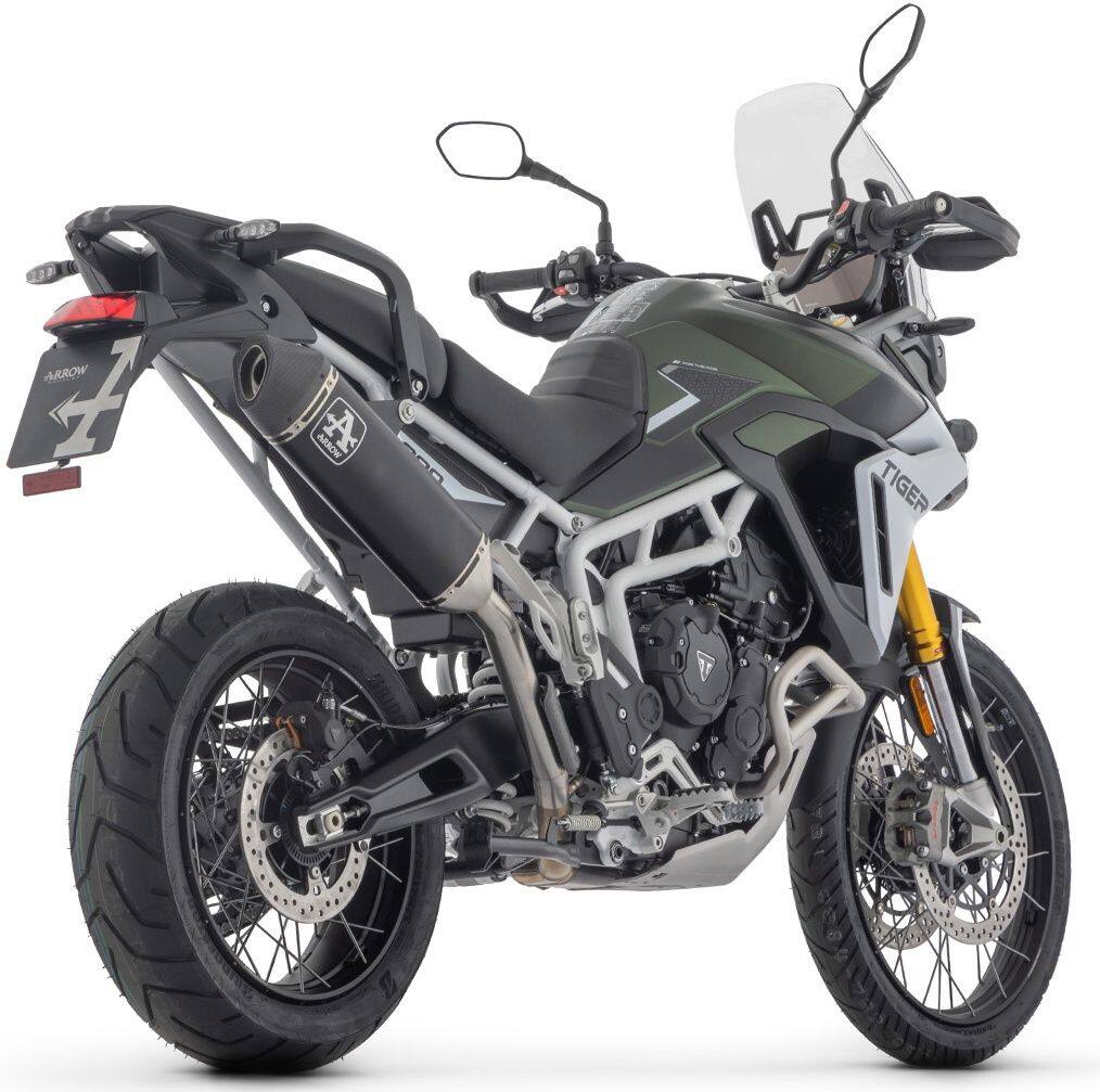 ARROW アロー Veloce aluminium 'Dark' silencer TIGER 900 GT PRO TRIUMPH トライアンフ スリップオンマフラー マフラー