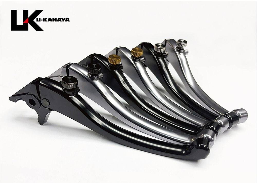 U-KANAYA ユーカナヤ スタンダードタイプ ロングアルミビレットレバーセット モンキー125 HONDA ホンダ ブレーキ・クラッチレバーセット ハンドル周辺パーツ ハンドル
